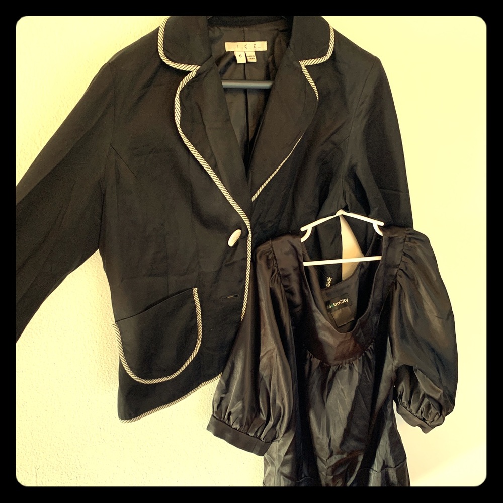 Black & White jacket blouse combo lot Size 8 / M